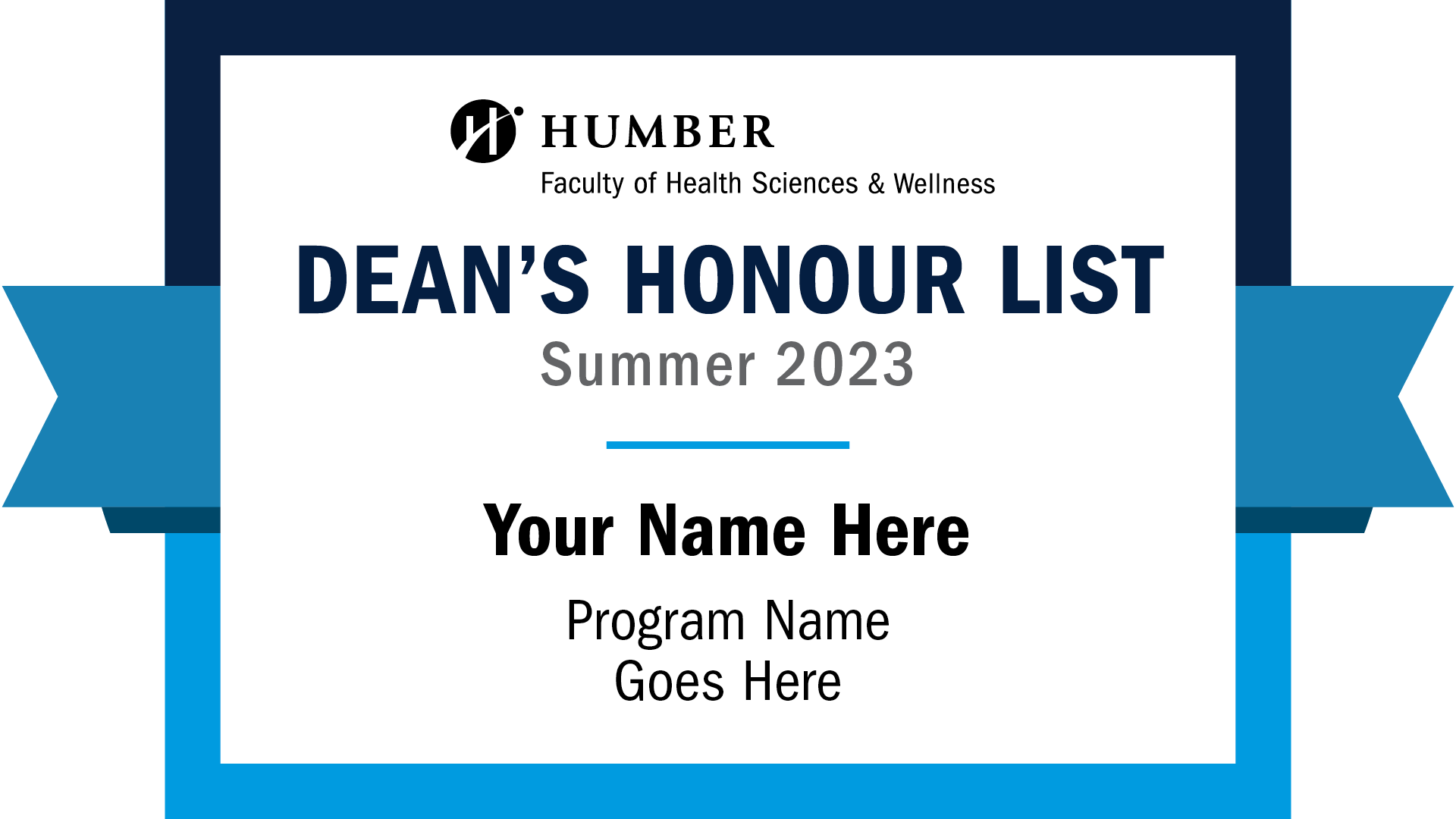 Dean's honour list Summer 2023 badge