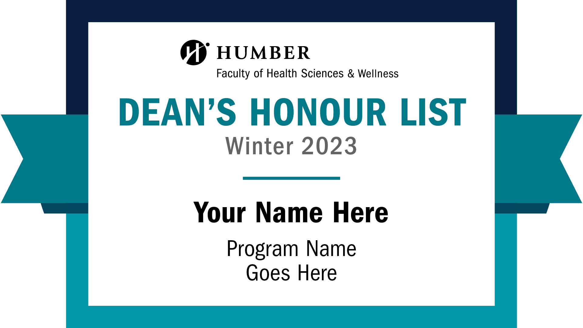 Dean's Honour List Humber College