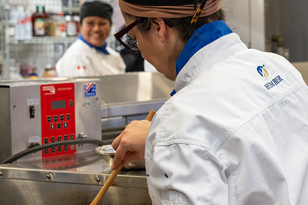 Humber student stirring 