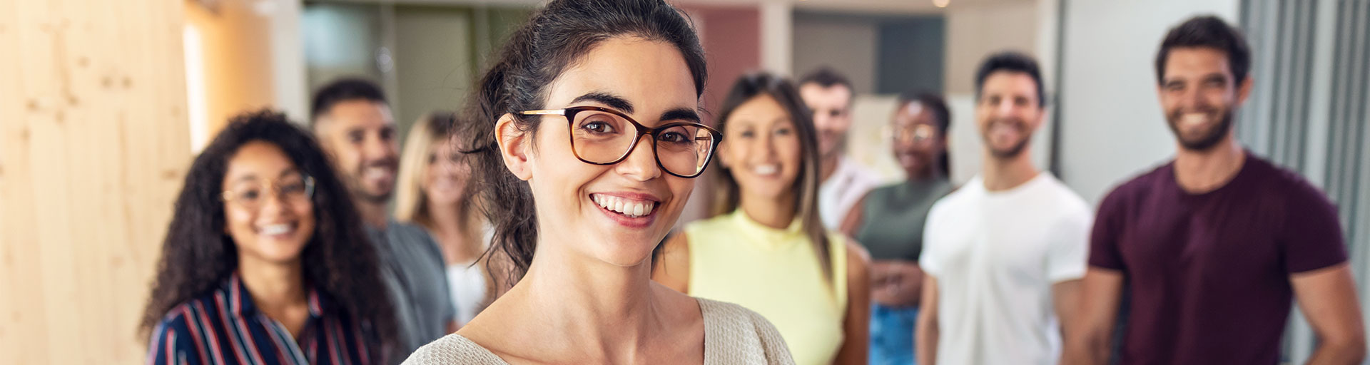 group of people smiling at camera