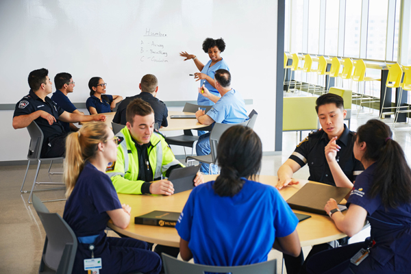 Health professionals sitting